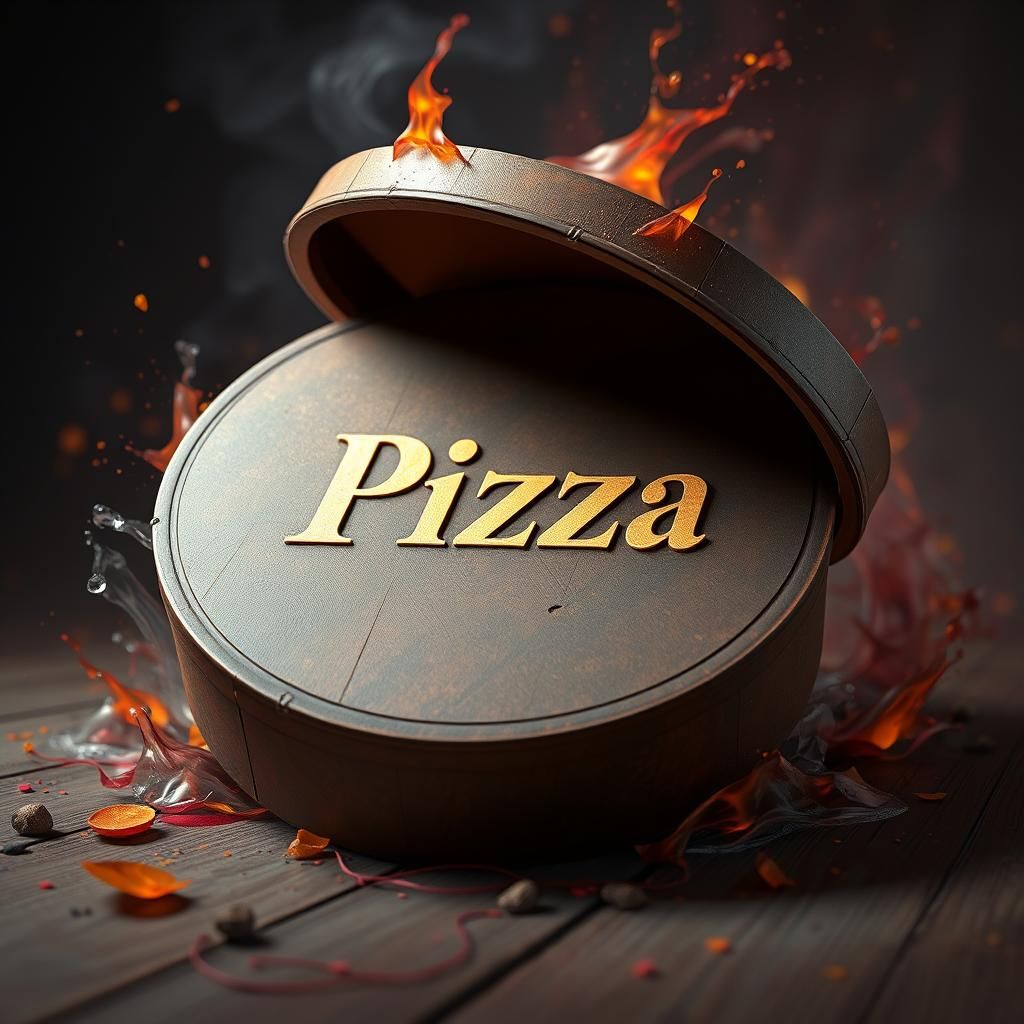 Detailed Pizza Box Matte Painting