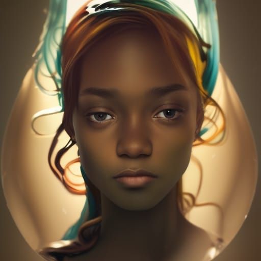Detailed Portrait with Volumetric Lighting