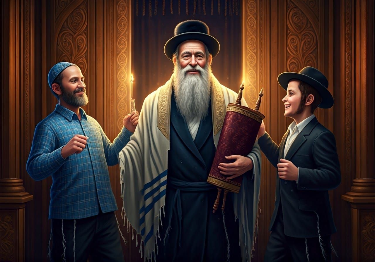 Joyful Jewish Dance Circle in a Fantastic Style