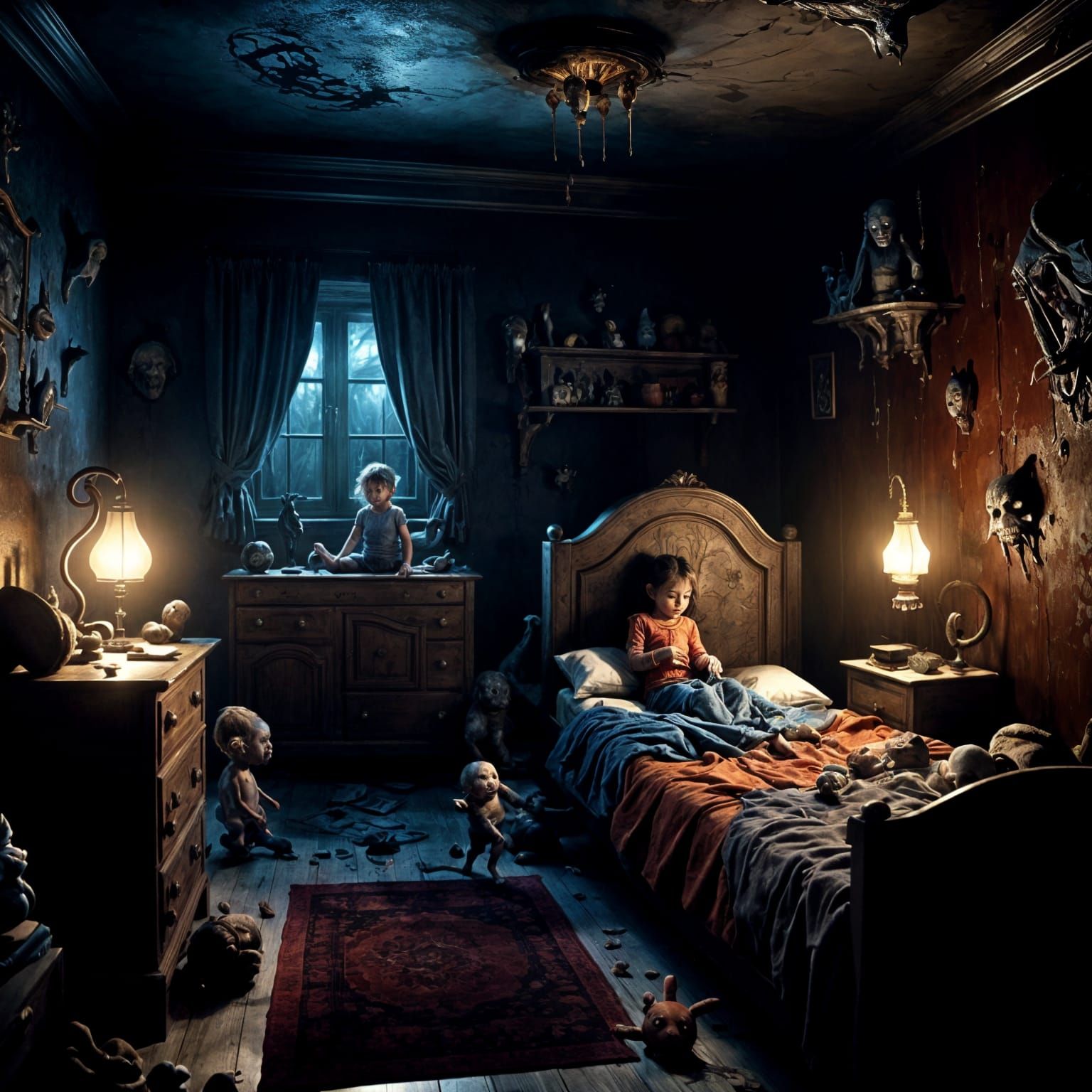 Dark Furniture Terrorizes Sleeping Child in Haunting Dream