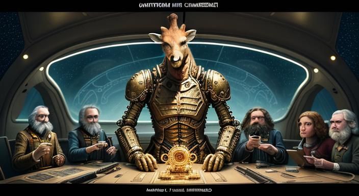 Starship Captain in Vibrant Cinematic Style