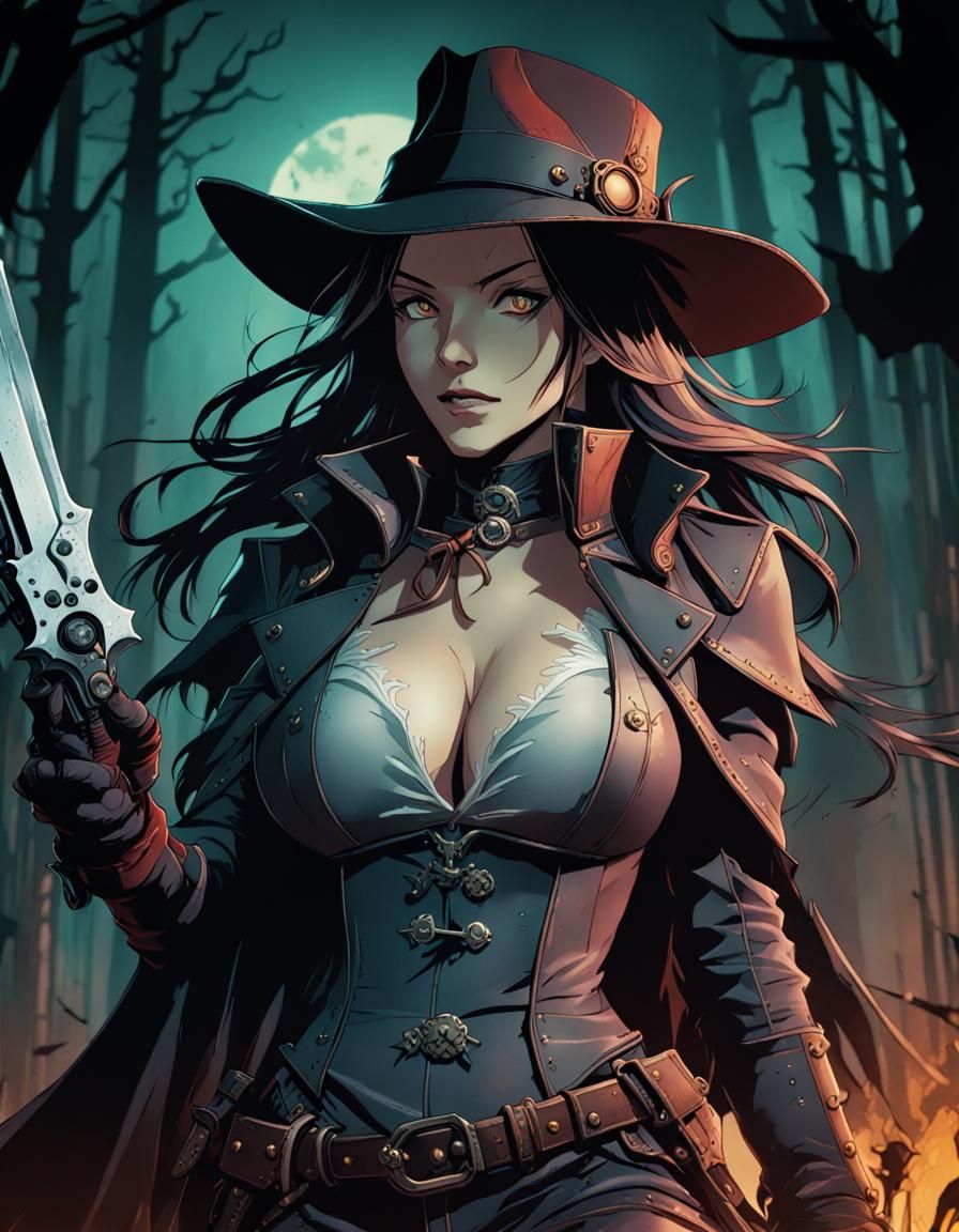 Van Helsing in Cel-Shaded Anime Style