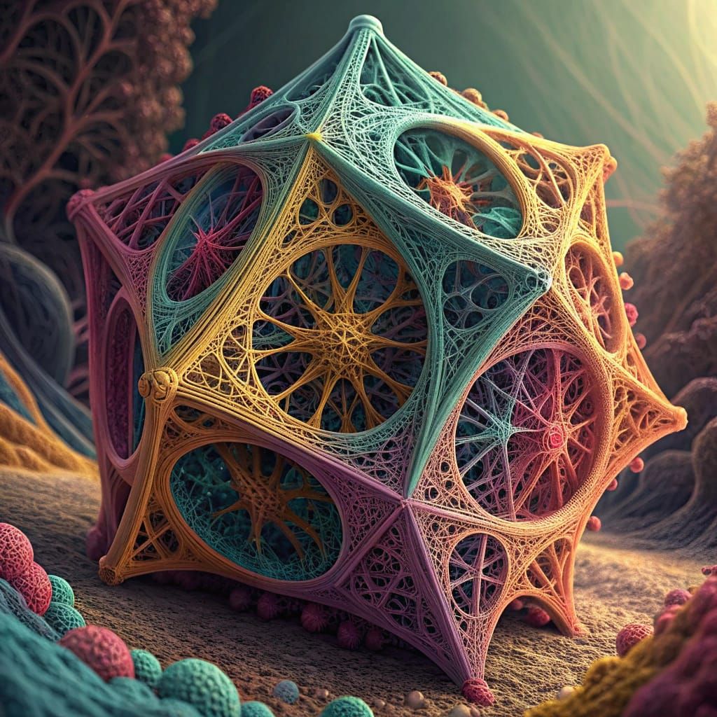 Mysterious Fractal Thread Structure in Alien Aesthetic