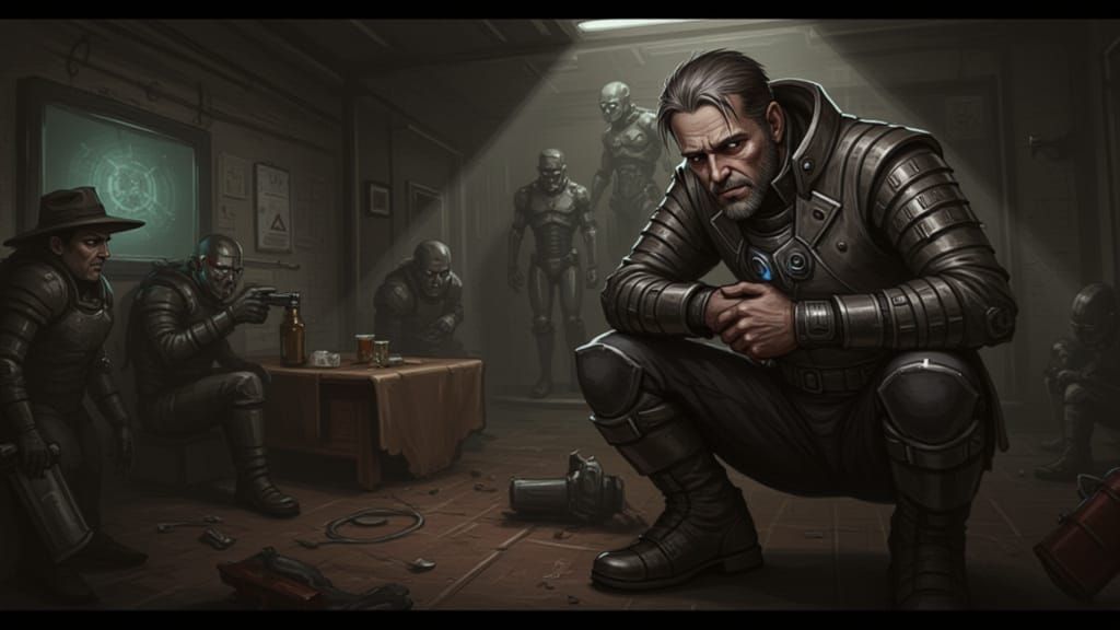 Noir Portrait in Hard Times Style