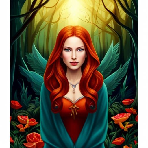 Gothic Beauty in Enchanted Woodland