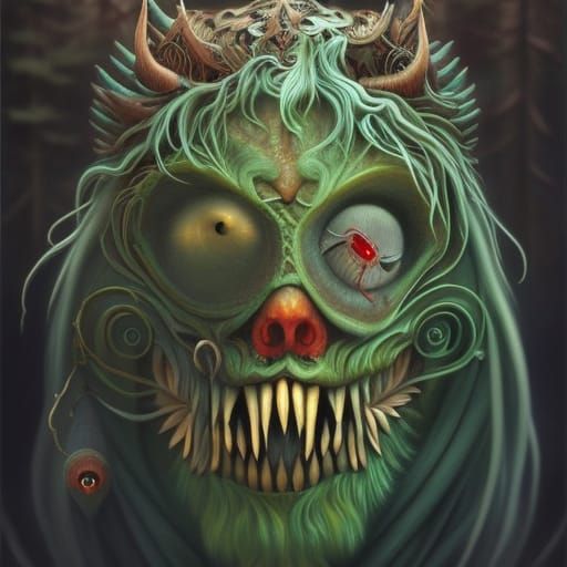 Eerie Bogeyman Portrait in Dark Fantasy Style