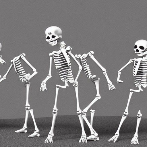 Dancing Skeletons Celebrate in Spooky Style