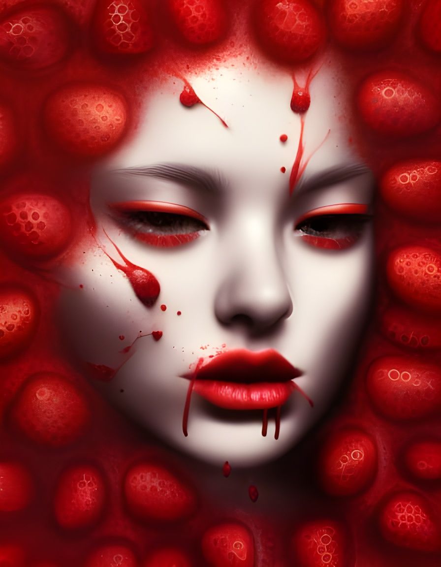 Exploding Strawberries: Hyperdetailed Cinematic Photography