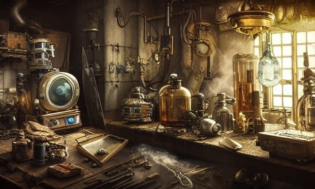 Steampunk Meth Lab in Award-Winning Photography Style