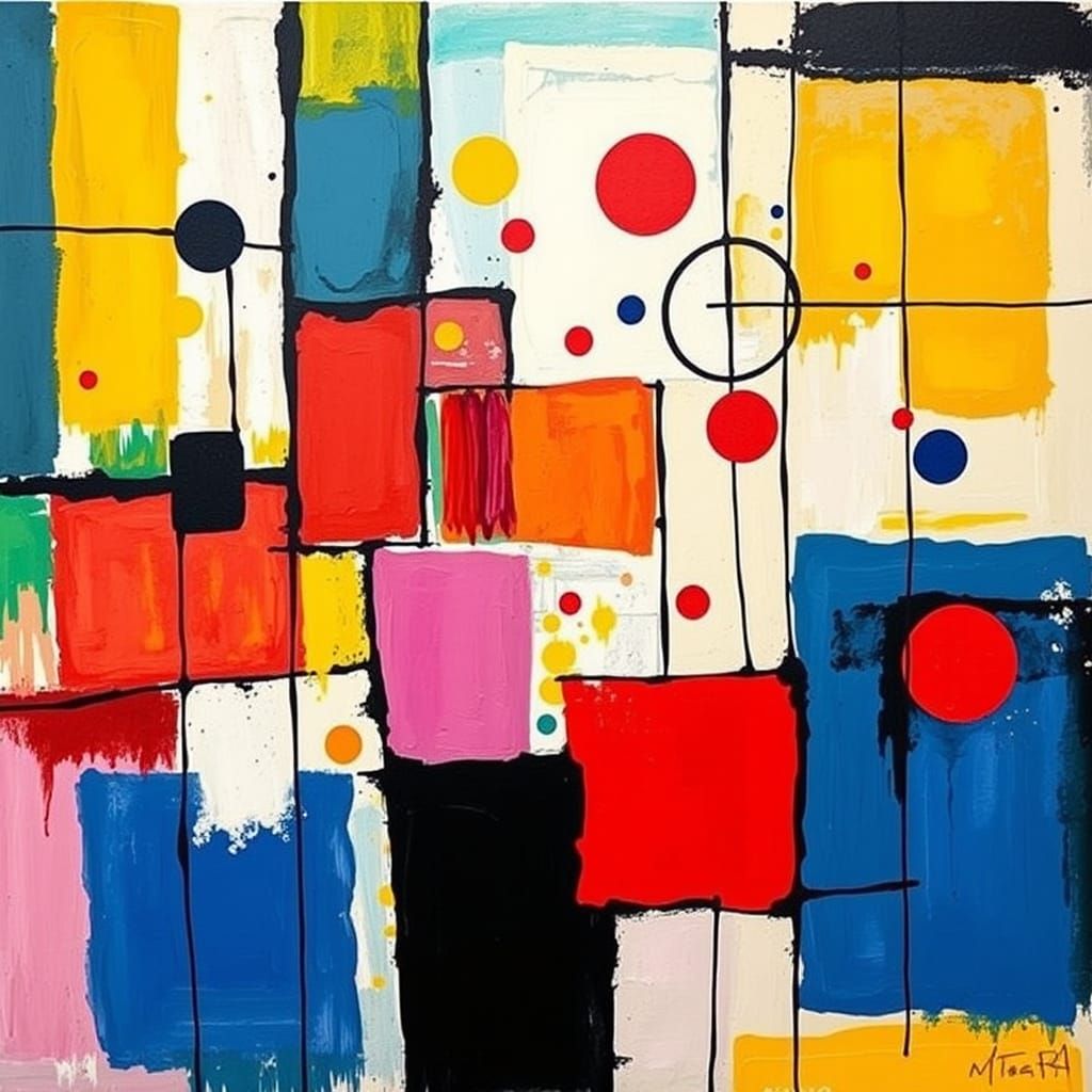 Dynamic Abstract Shapes in Expressionist Style