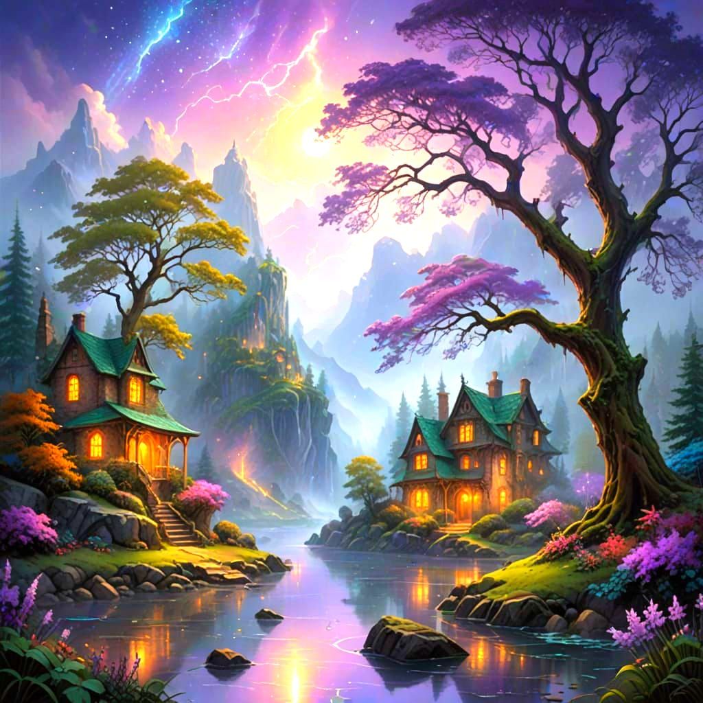 Ethereal Fantasy World in Harmonious Balance