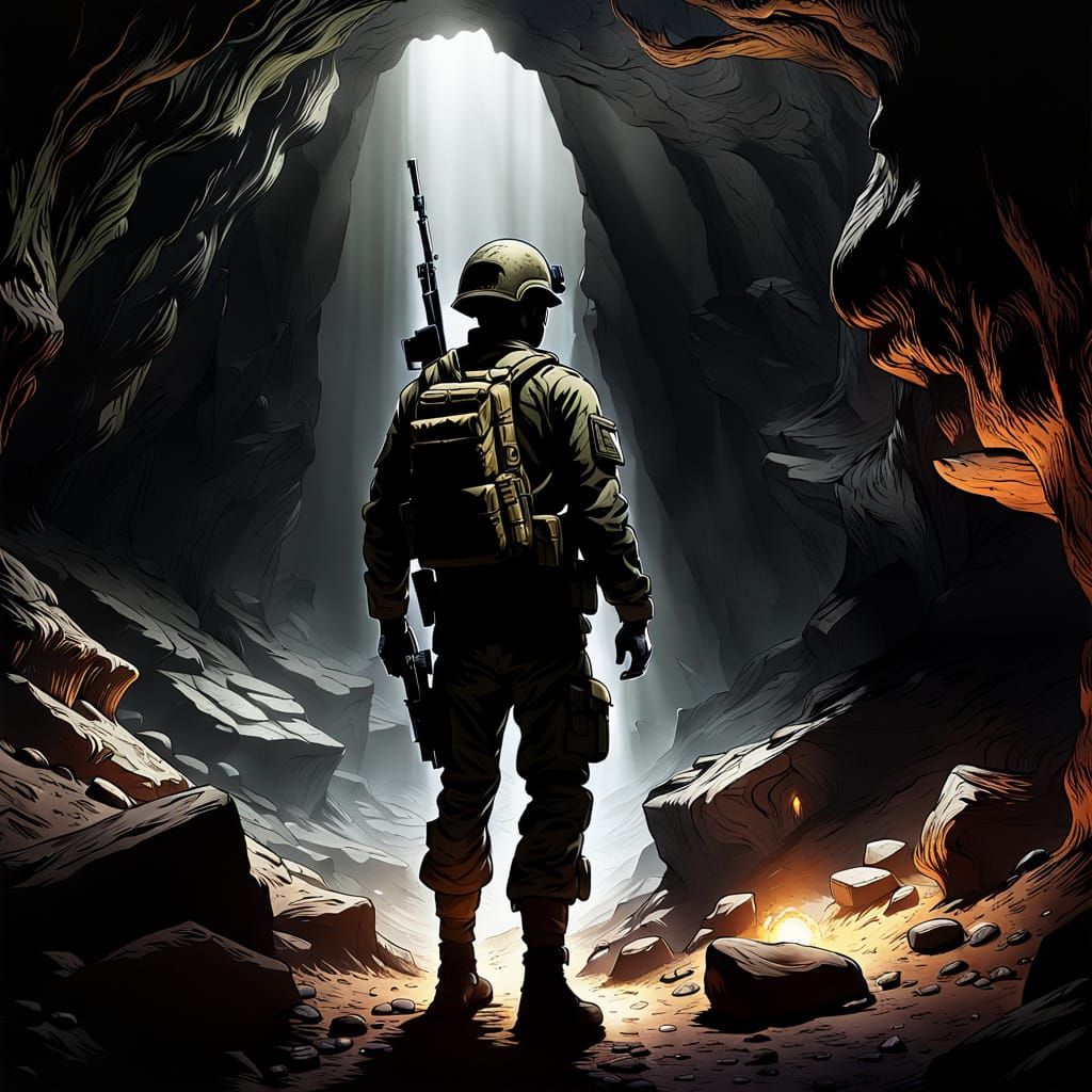 Soldier Discovers Ancient Secrets in Cavernous Depths