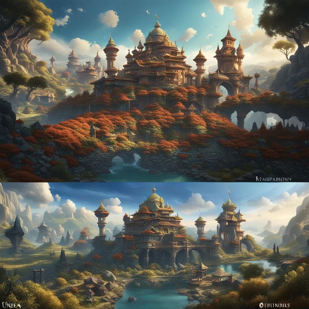 Fantastical Detailed Matte Painting in Unreal Engine 5