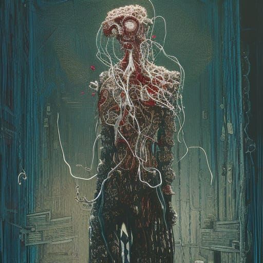 Cyberpunk Lunatic in Straitjacket: Digital Masterpiece