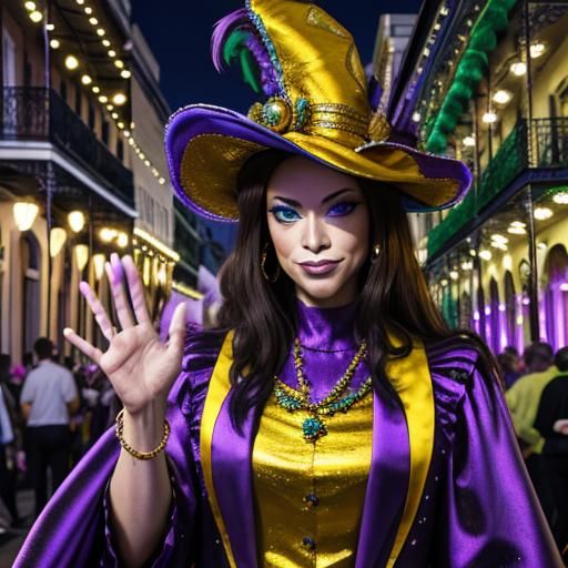 Hyperreal Mardi Gras Celebration in New Orleans