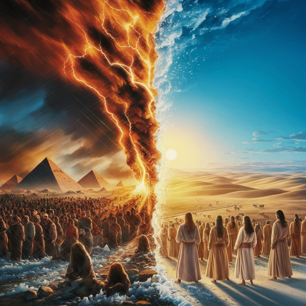 God of wonder - hailstorm falling on Egypt and no hail in the land of Goshen where the Israelites live