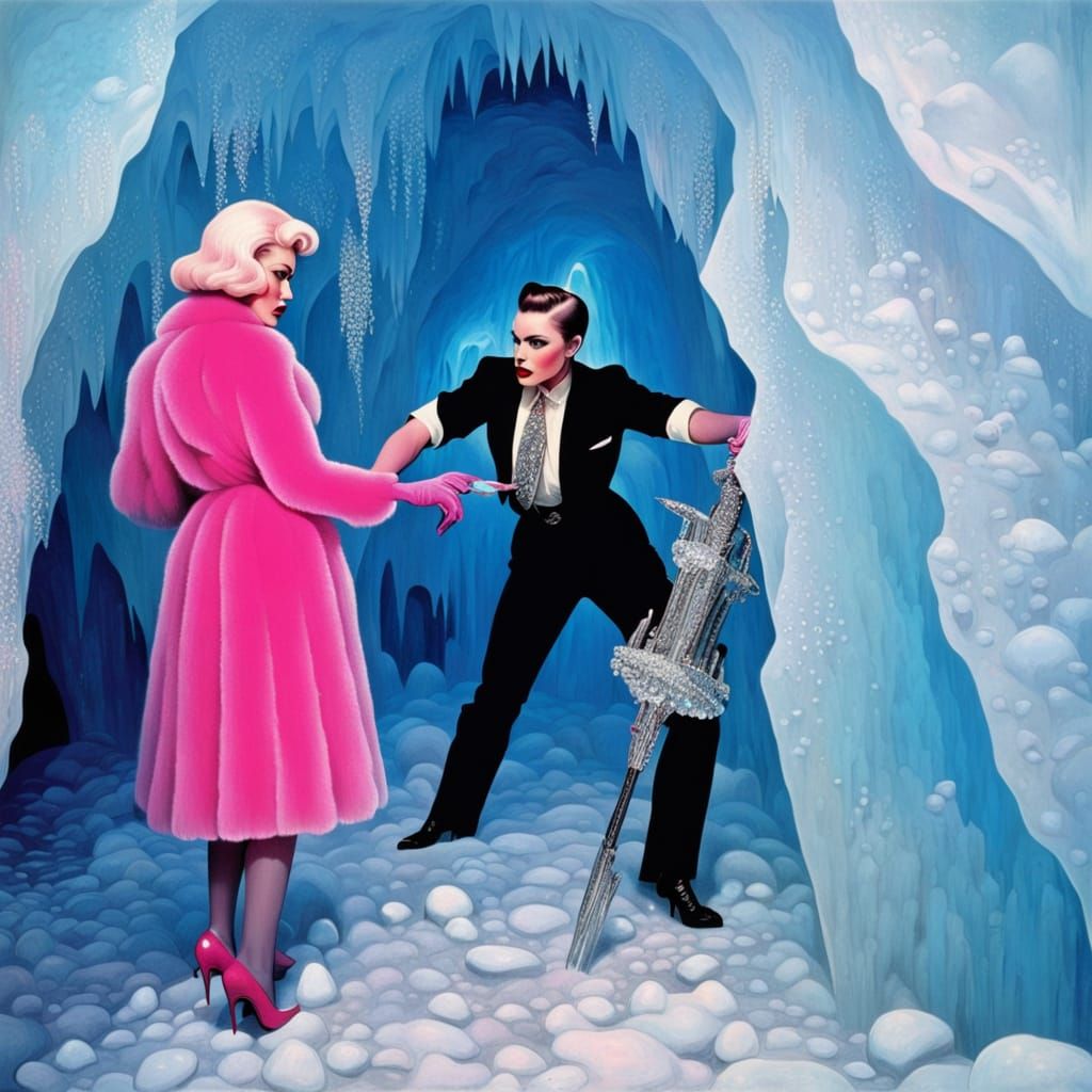 Drag King & Drag Queen In An Ice Cave