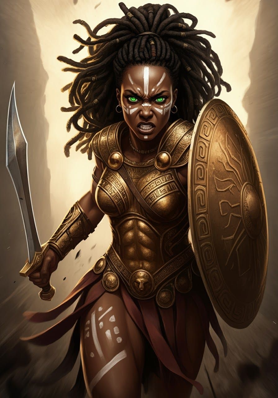 Ndisa the Lioness, Amazon Warrior from the Kinta'nge Region of Avratil.