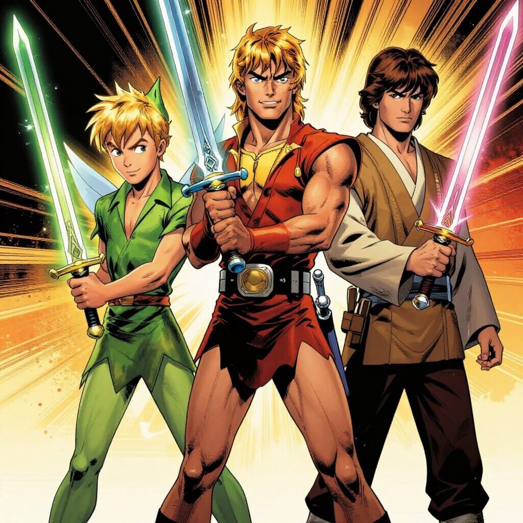 Peter Pan, He-Man, and Anakin Skywalker Team Up