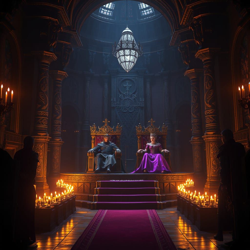 Epic Dark Fantasy Castle Interior by Masterful Art