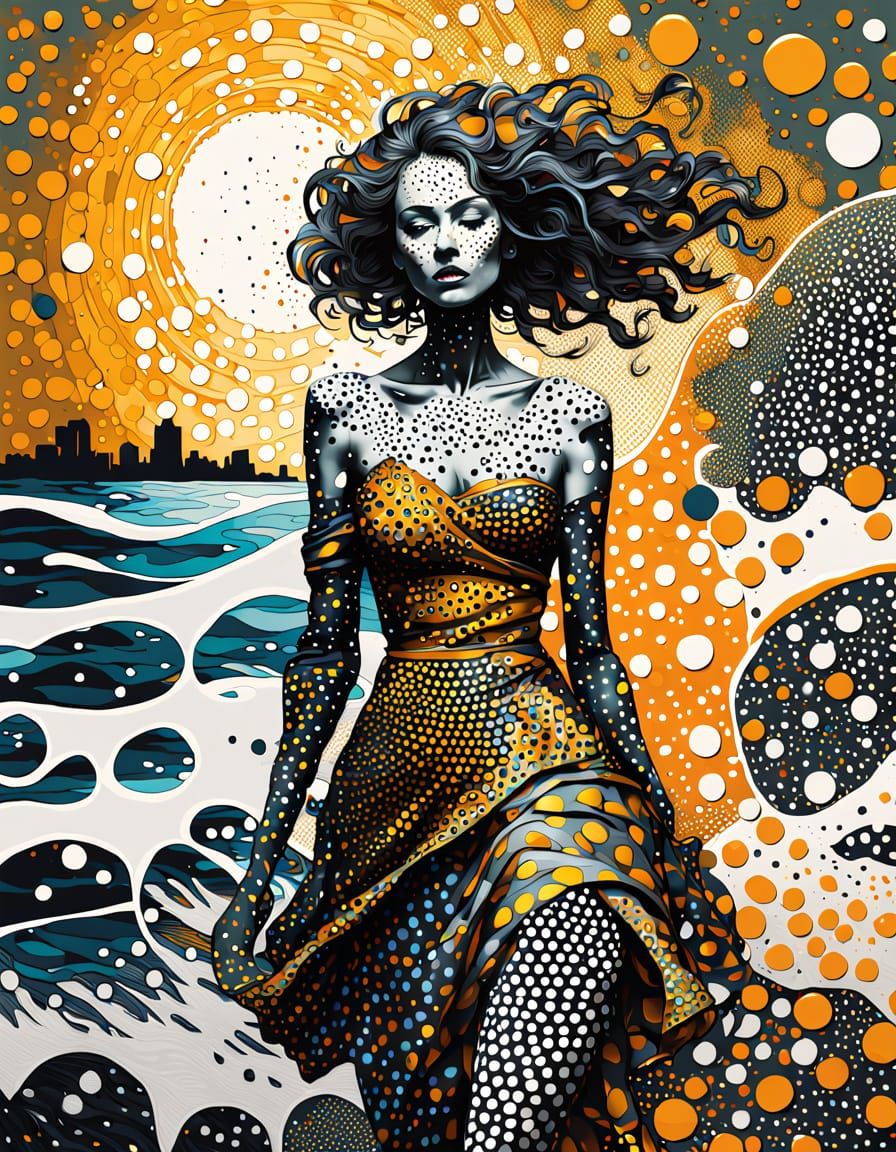 A Young Woman In Art Nouveau Style