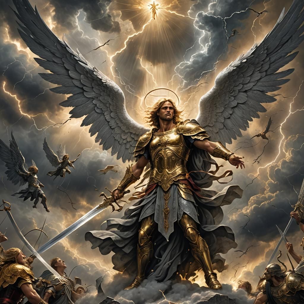 Angelic Battle: A Fantasy Art Masterpiece