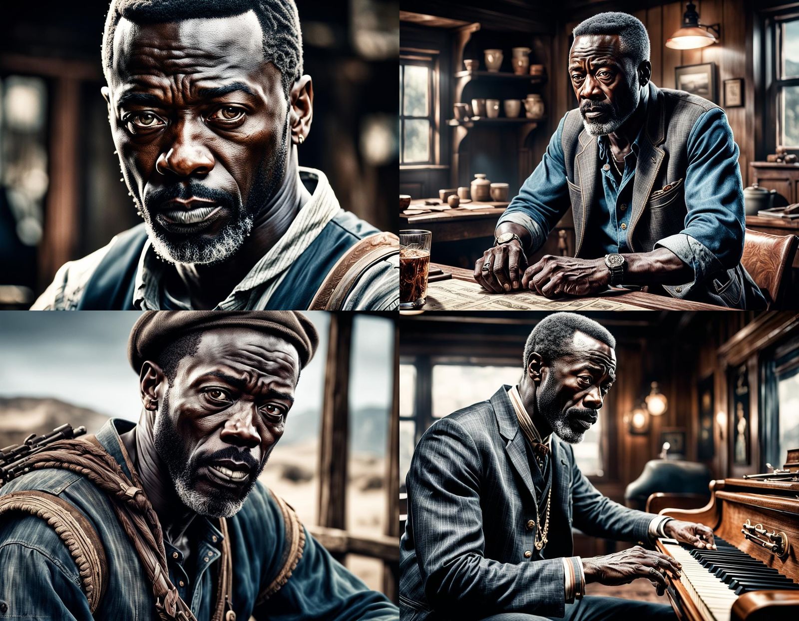 Clint Dyer as Rickets: Hyperrealistic Cinematic Portrait