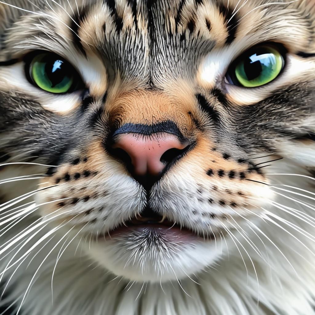 Detailed Cat Whiskers Macro Photograph