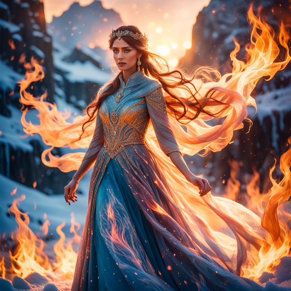 Goddess of Ice and Fire: Cinematic Portrait Photography