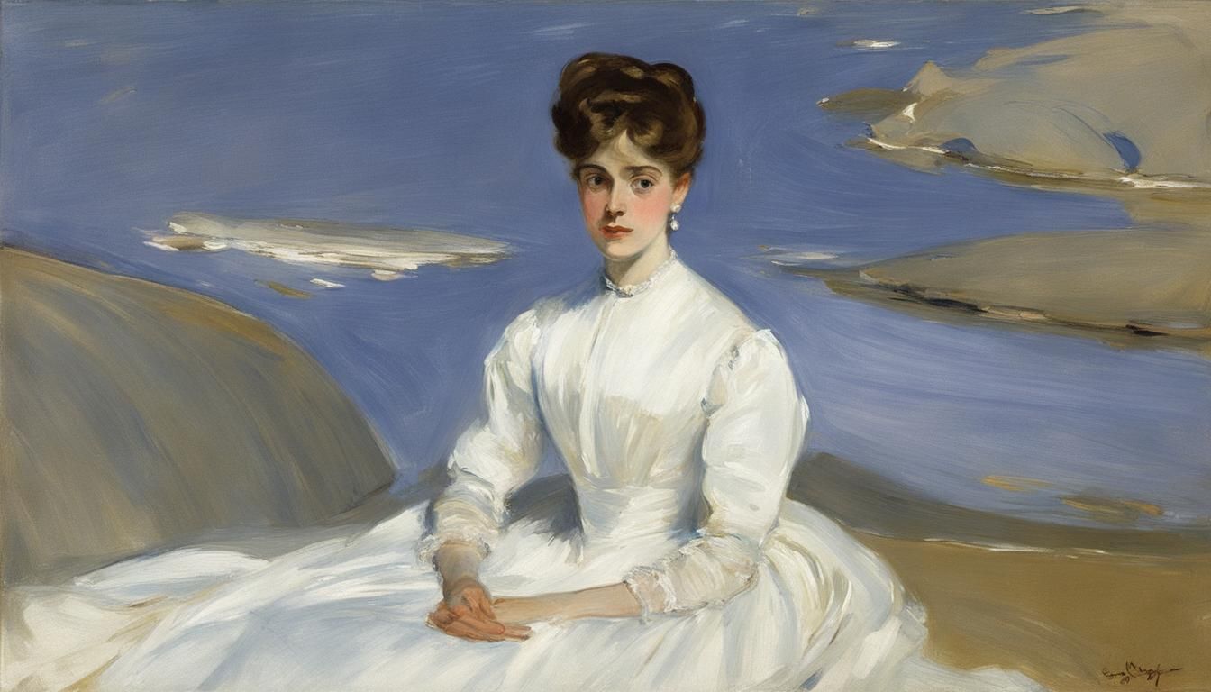 Portrait of Sarah Choate Sears as Oil Painting