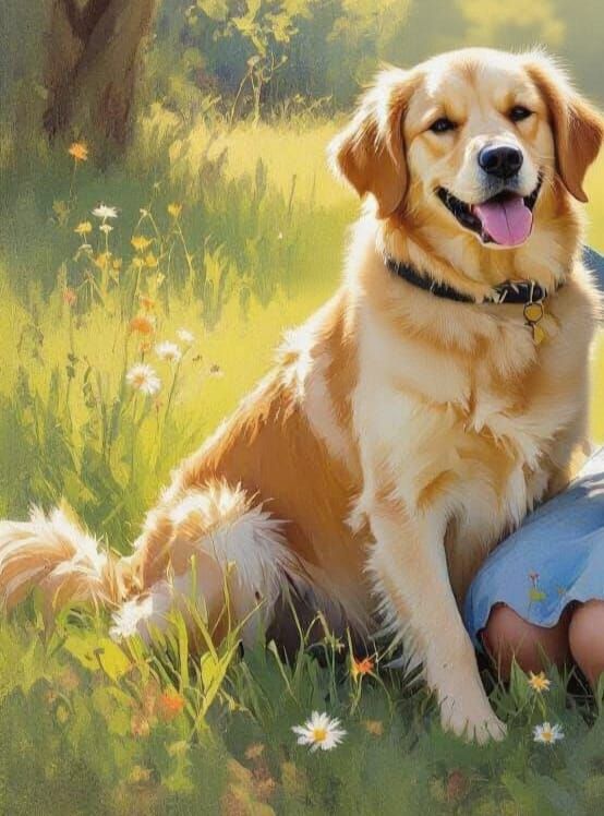 Woman Hugs Labrador Dog in Sunny Park