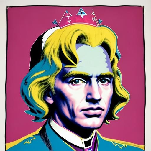 Pop Art Pope Portrait in Warhol Style