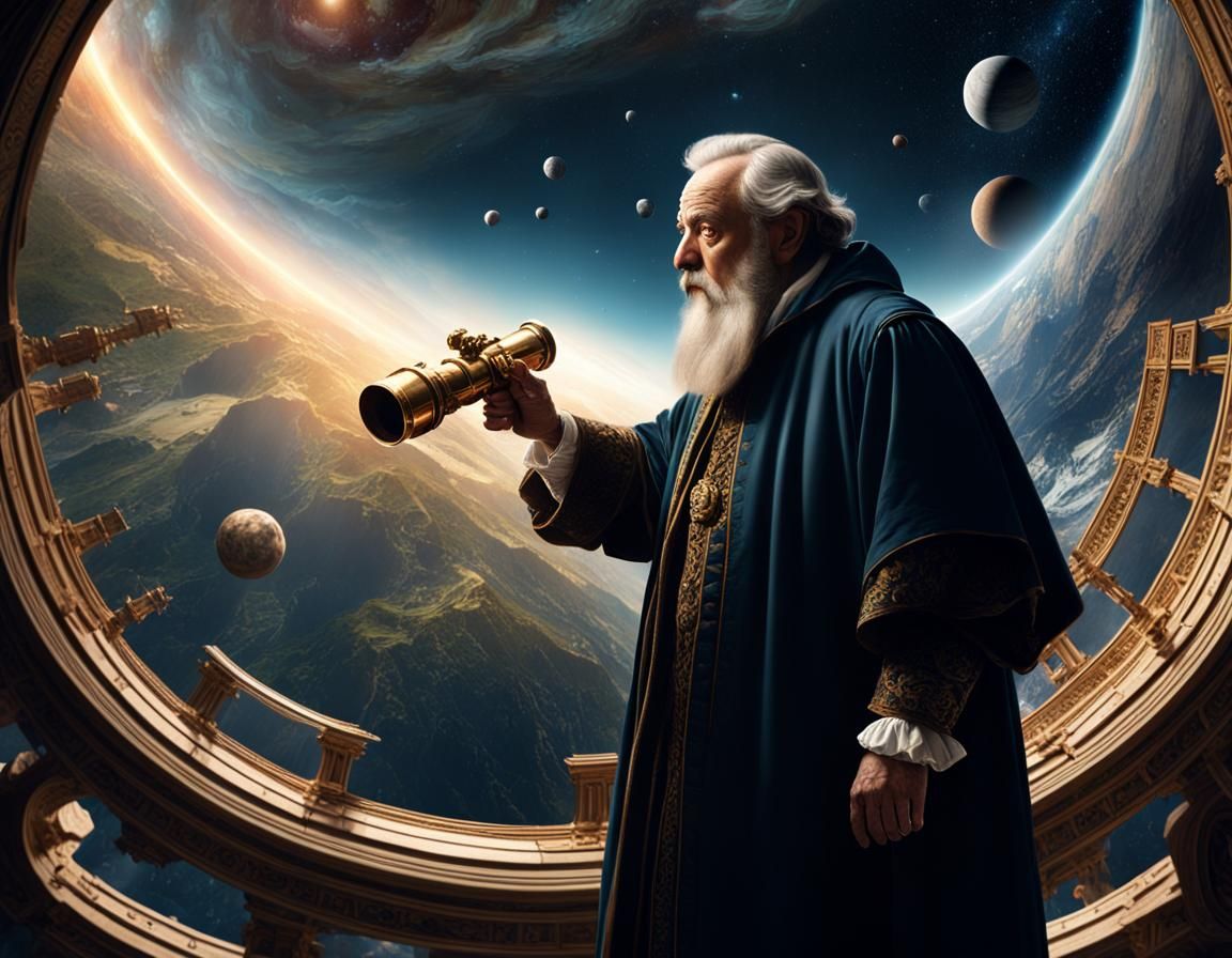 "Galileo Galilei Discovering -Telescope improvements, heliocentrism defense, law of falling bodies."