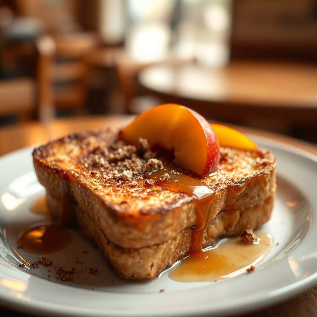 French Toast and Peaches
