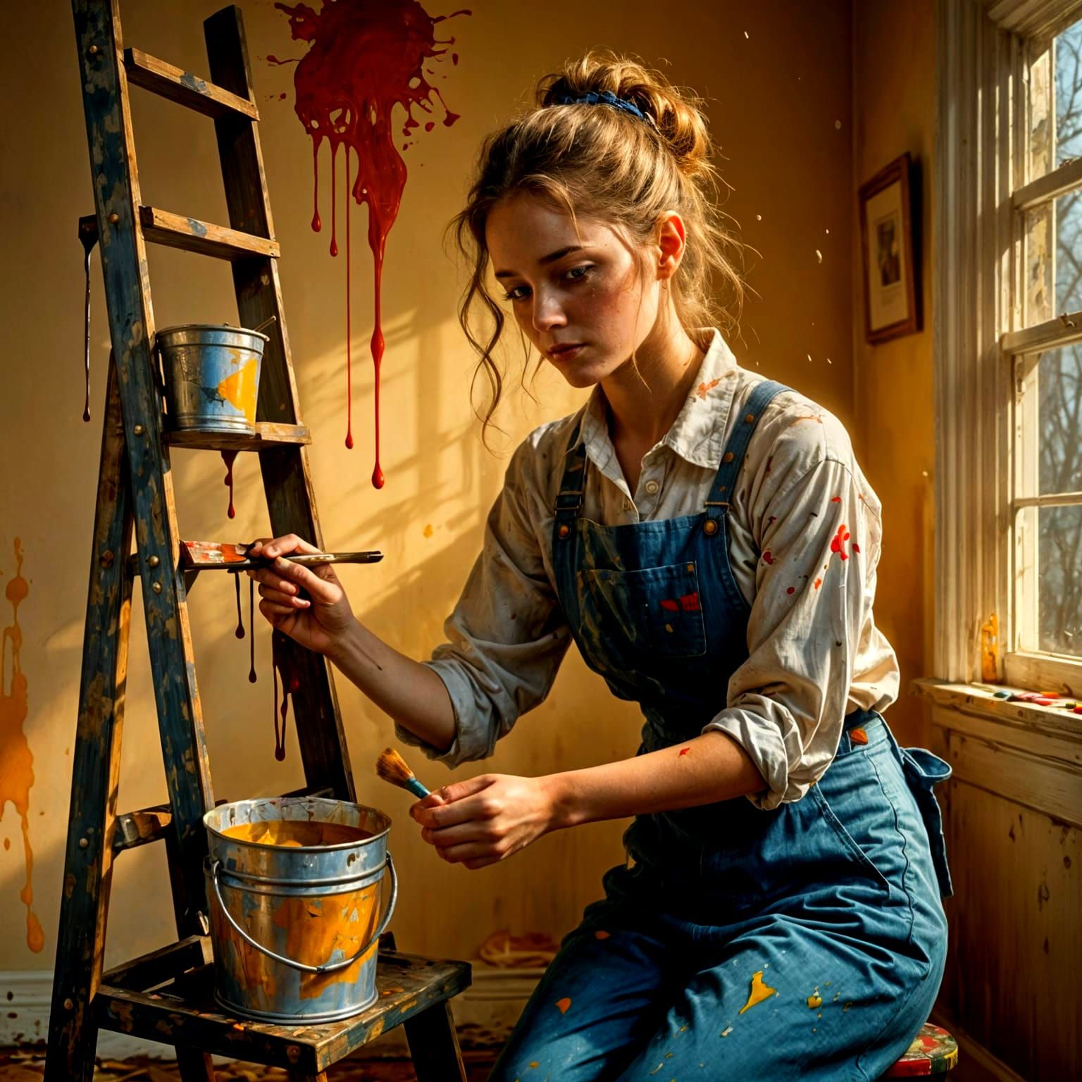 Girl in Sinister World of Artistic Chaos