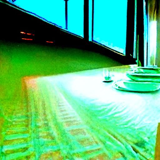 Empty Hotel Dining Room Reverberating with Pop Song