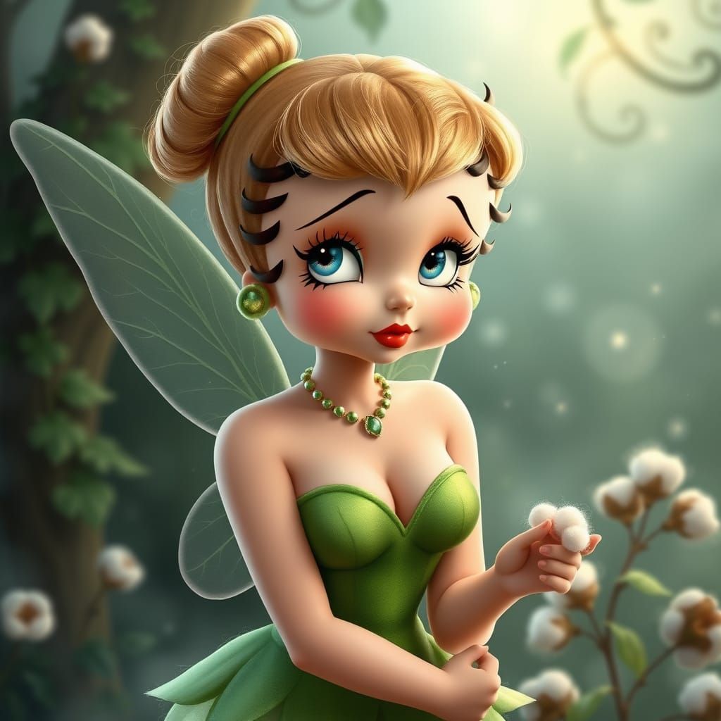 Ethereal Goddess in Whimsical Green Leaf Gown