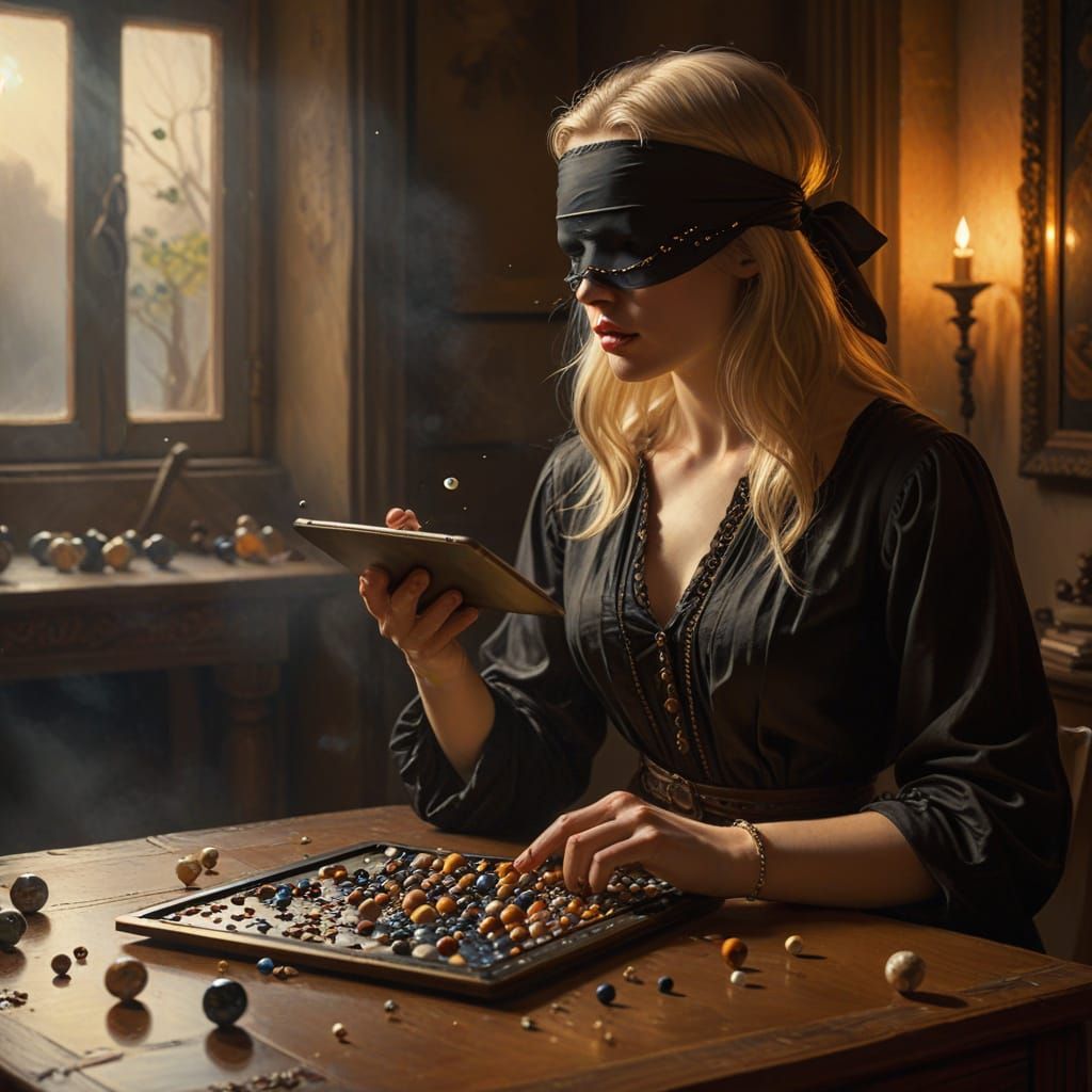 Dramatic Marble Spill: A Romanticism Era Close-Up