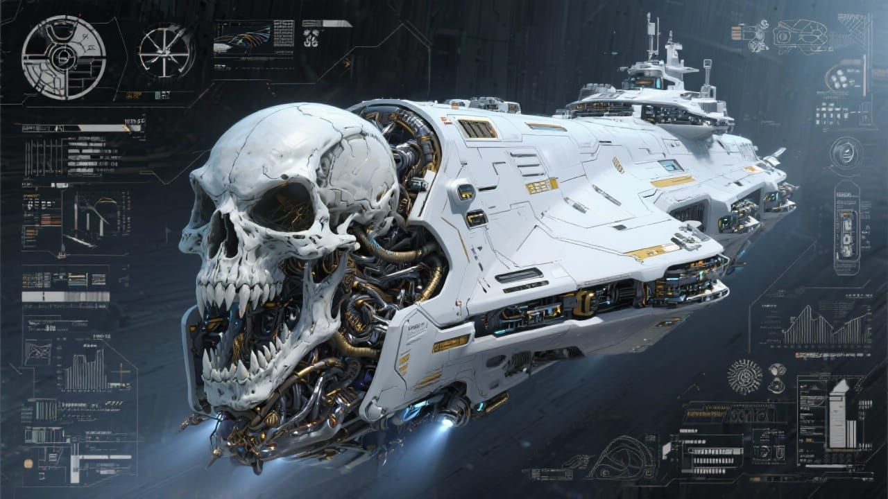 Menacing Alien Battle Cruiser Concept Design