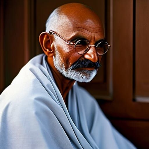 Gandhi Close-Up Portrait for Professional Profile