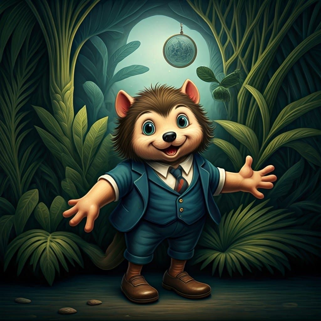 Surrealist Brand Mascot Embodies Whimsical Artistry