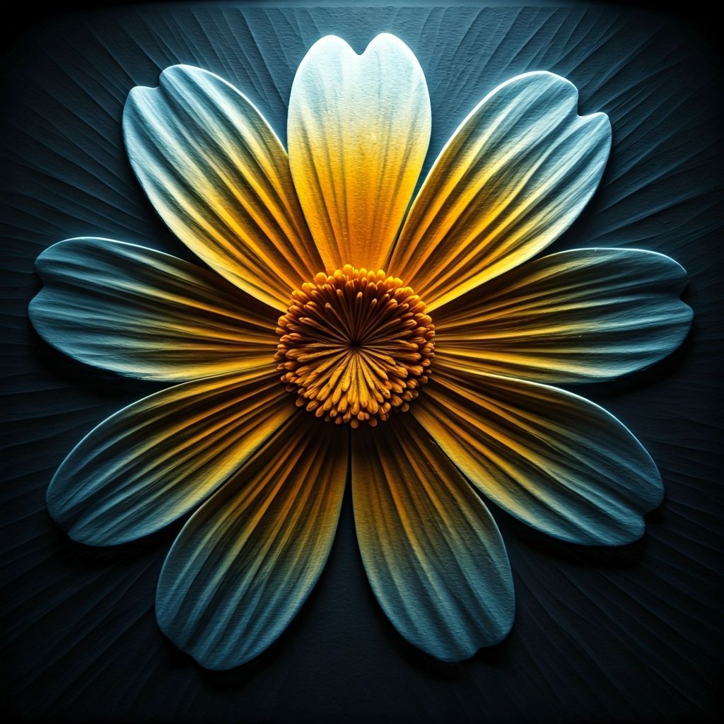 Detailed Floral Scratch Art on Black