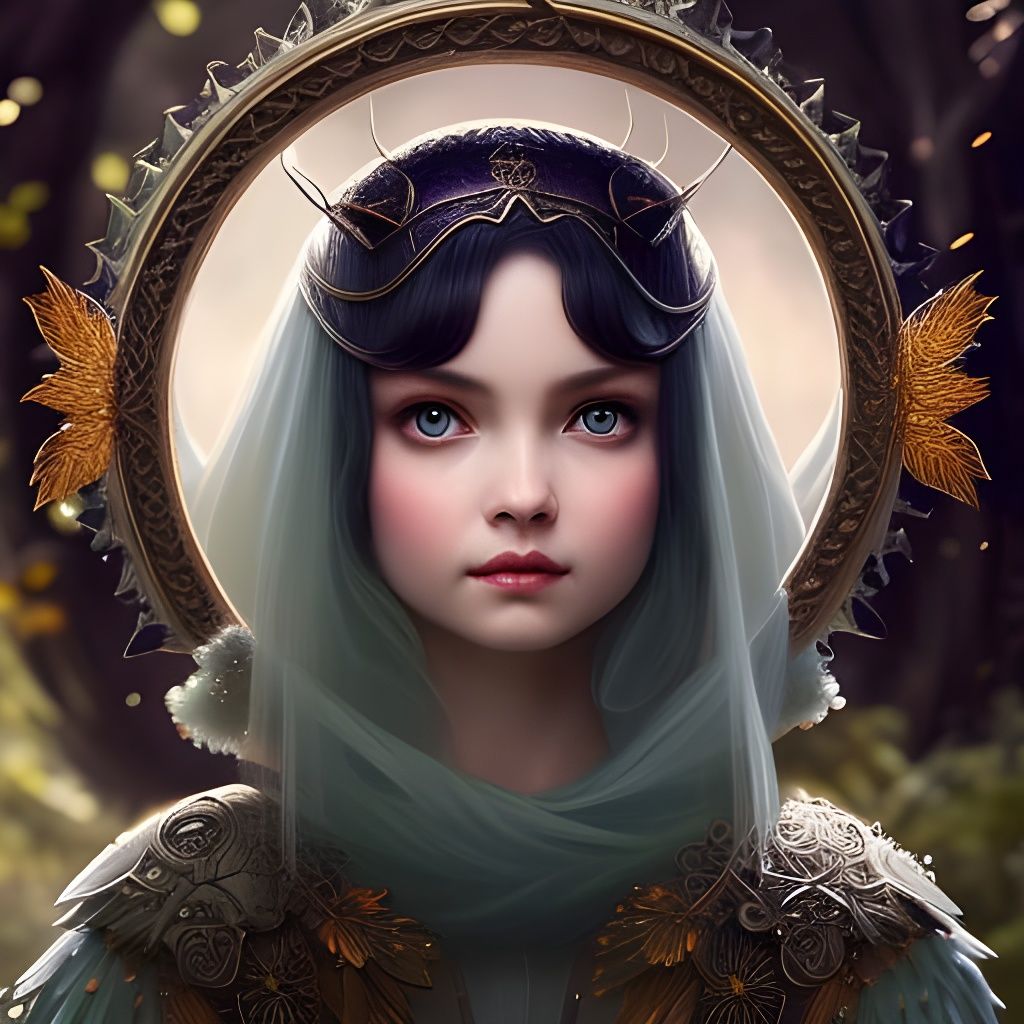 Filigree Gremlin Portrait in Ornate Black Armour