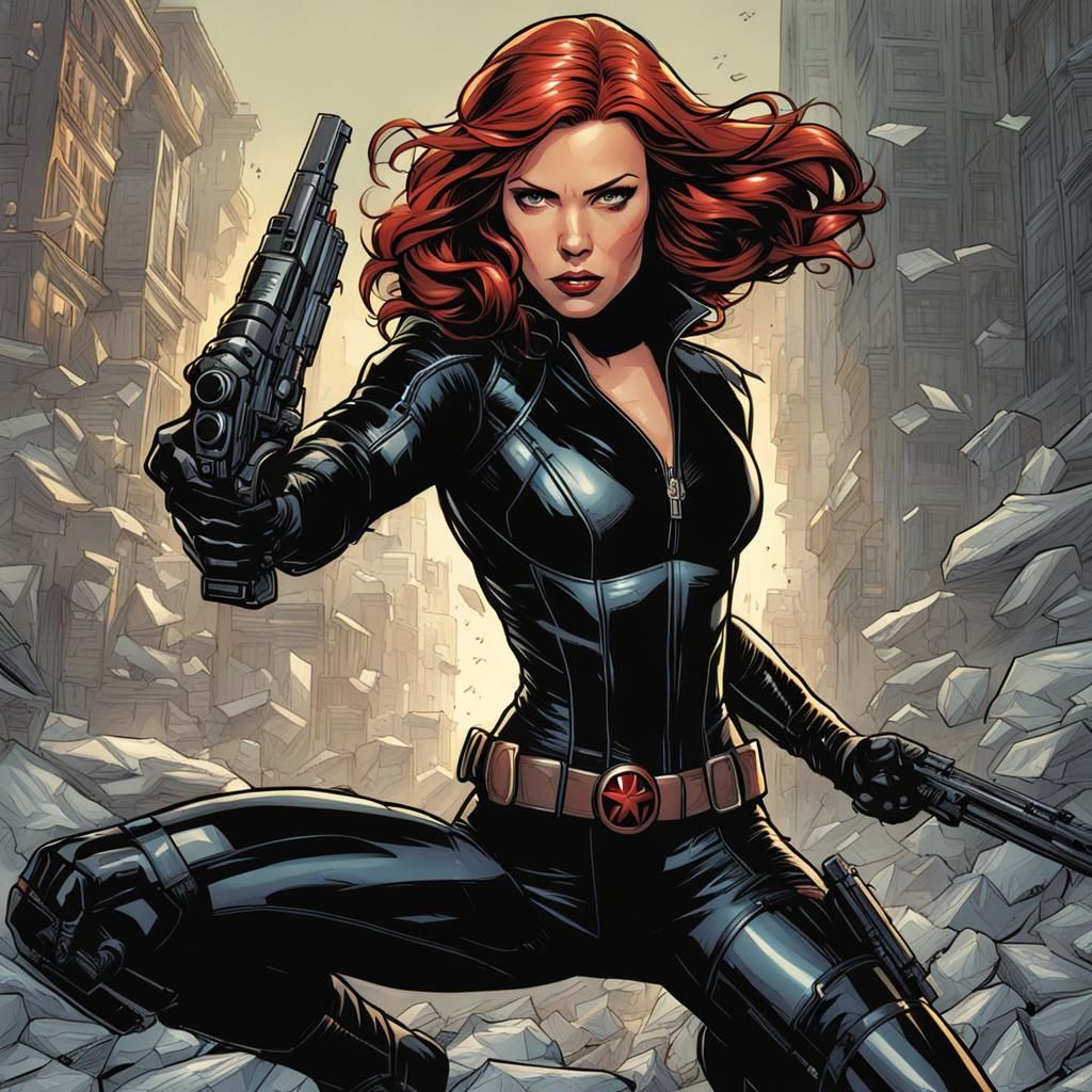 Black Widow Comic Book Art