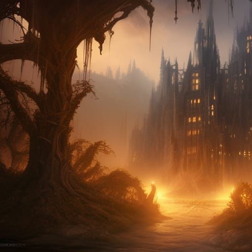 Fantastical Witchcraft in Detailed Matte Painting