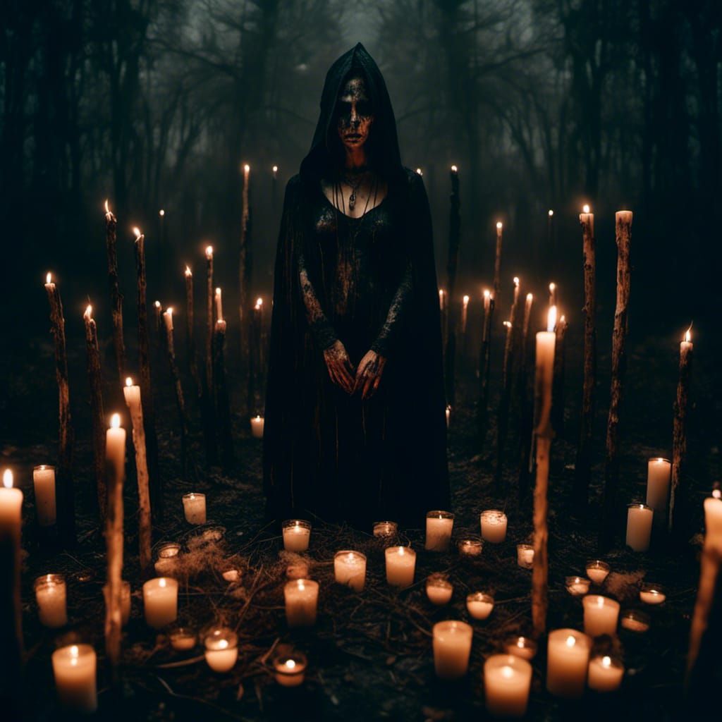 Macabre Viking Woman at Ritual Site