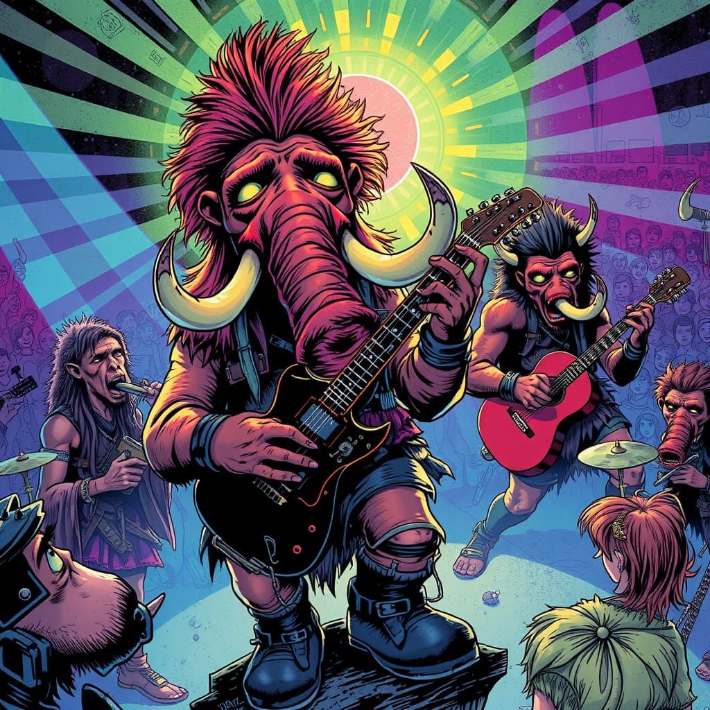 Woolly Mammoths Punk Rock Concert in Bisley-Bakshi-Hewlett S...