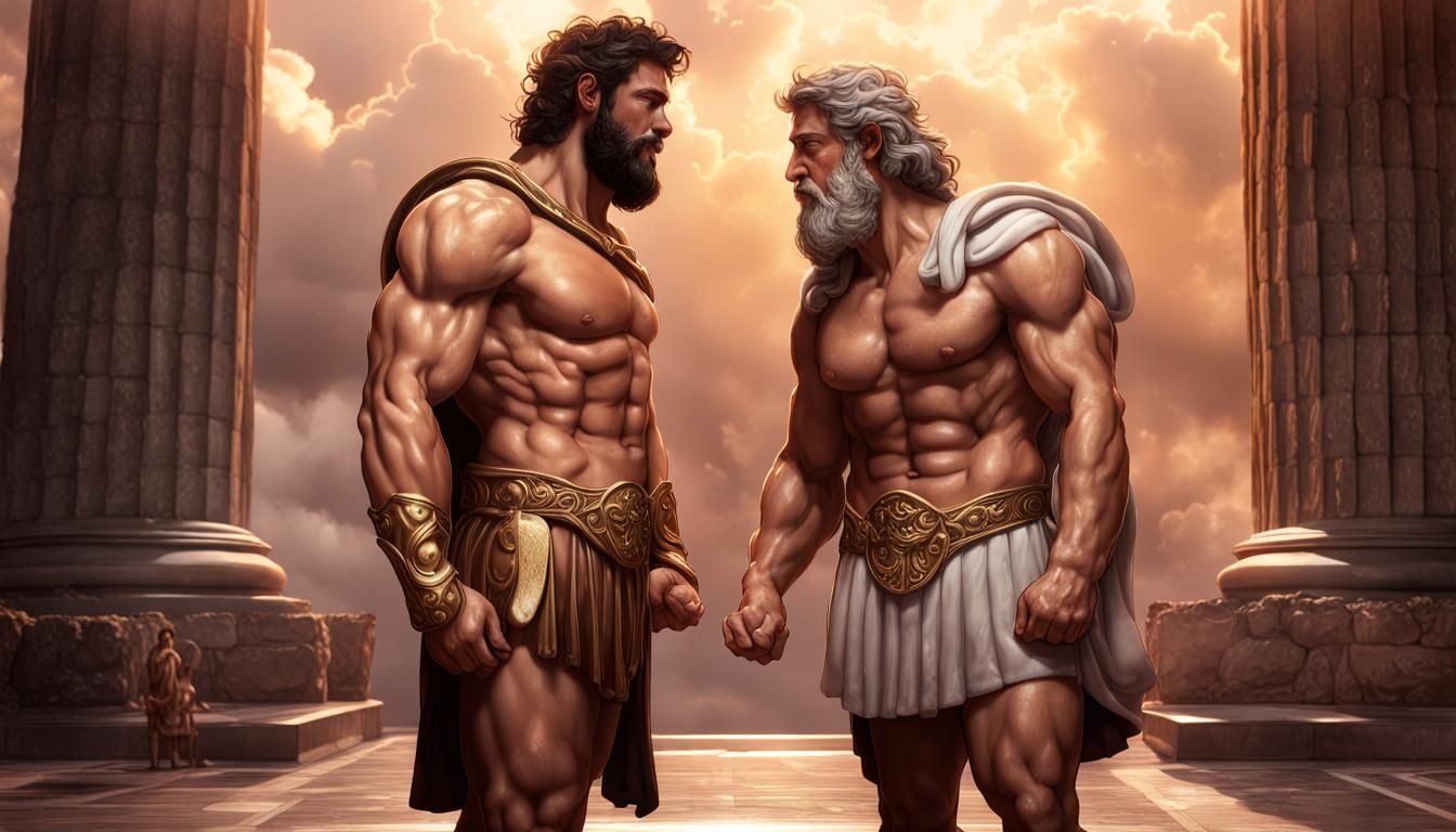 Hercules Meets Zeus: A Dark Fantasy Concept