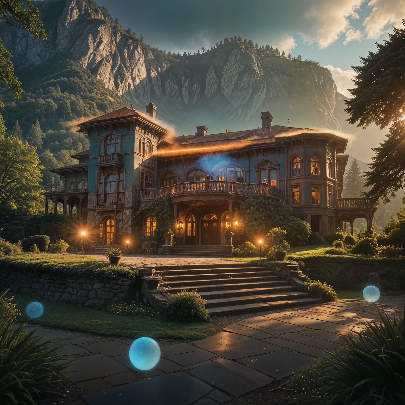 Magical Victorian Mansion on a Mountain