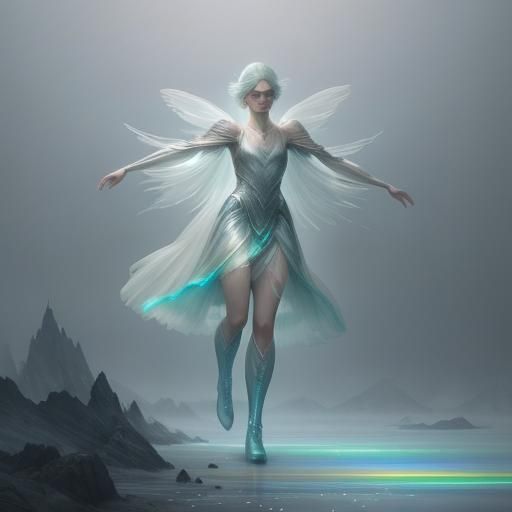 Iridescent Crystal Boots in Rainbow Hues